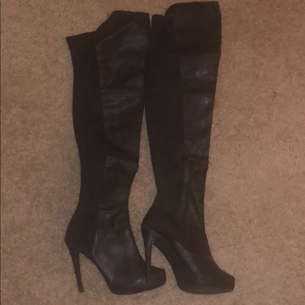 Size 10 comfy thigh high over the knee boots